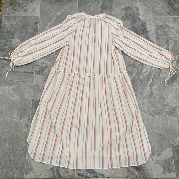 Zara red and gray striped midi dress - Picture 2 of 4